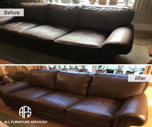 furniture living room sofa cushions leather vinyl restoration dyeing cleaning conditioning padding