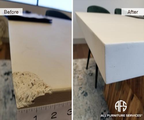 stone marble granite concrete top crack chip corner damage repair fill shape